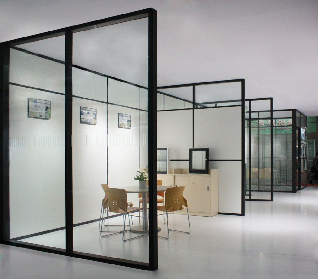工厂铝合金玻璃隔断墙 办公室百叶隔断墙 钢化玻璃隔断高隔间-阿里巴巴